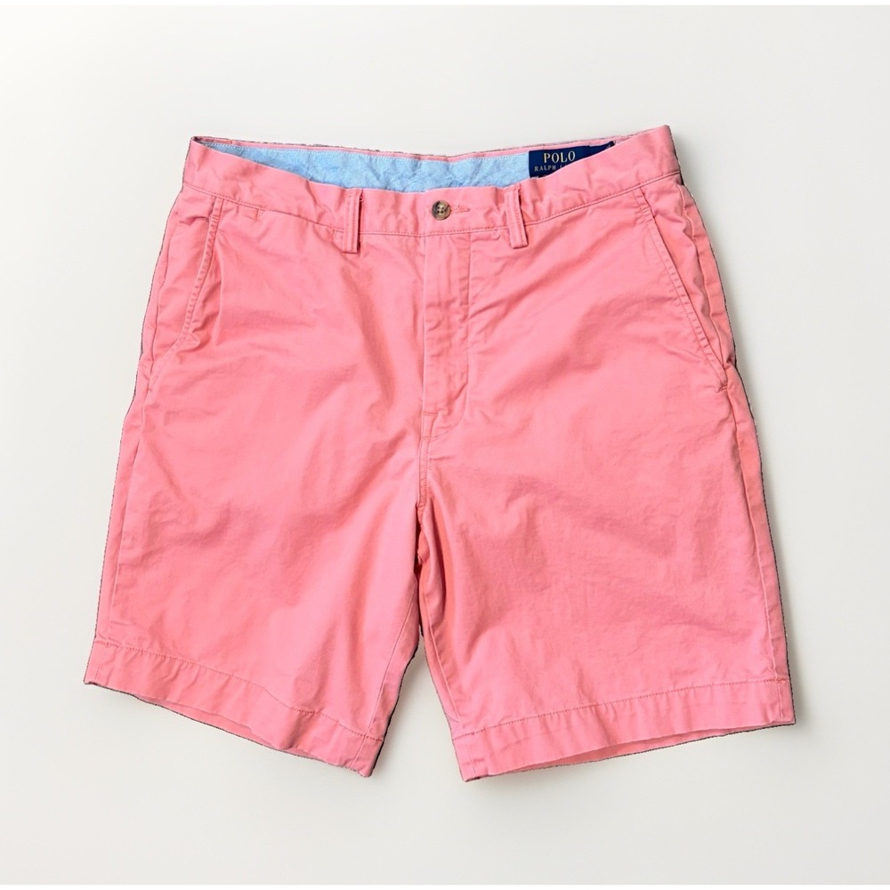 Polo Ralph Lauren Shorts Mens 33 Pink Chino 9 Inch Stretch Classic Fit Preppy